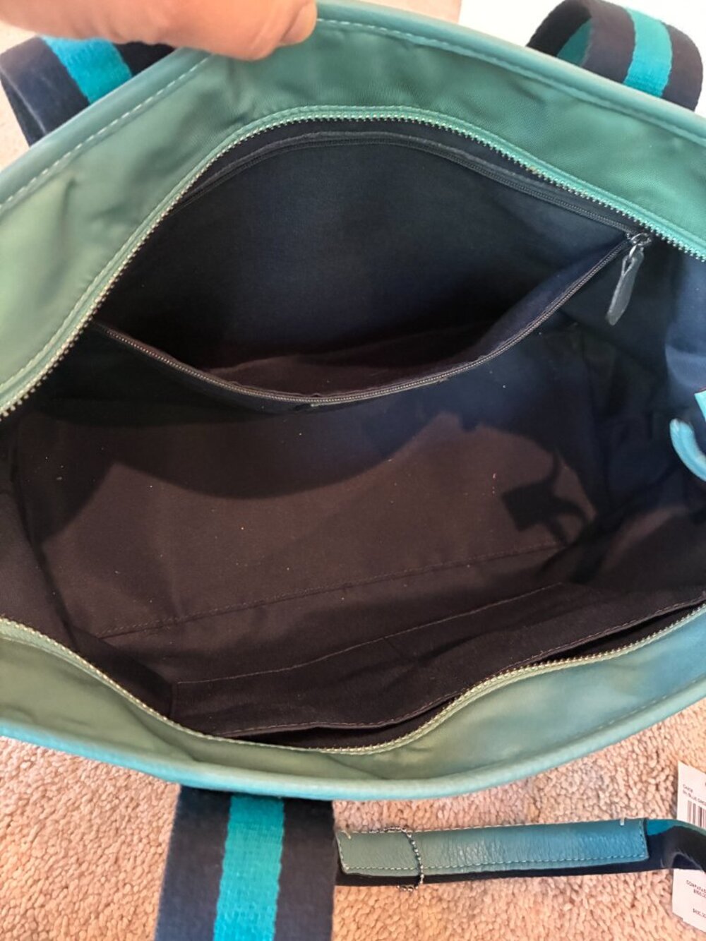 Coach NYL Ellis Tote Blue Green Multi - Picture 9 of 15